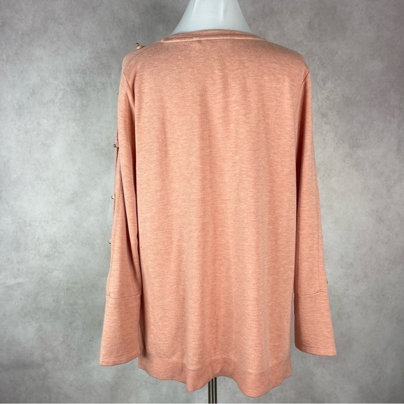 Soft Surroundings Go Lively Long Line Jersey Pullover Open Side Women's Size L - Picture 5 of 11